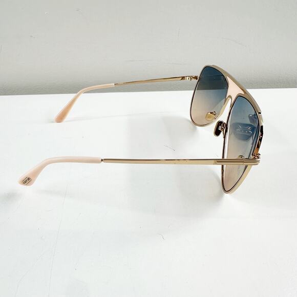 Tom Ford Gold and Blue Gradient Sunglasses - Picture 8 of 10
